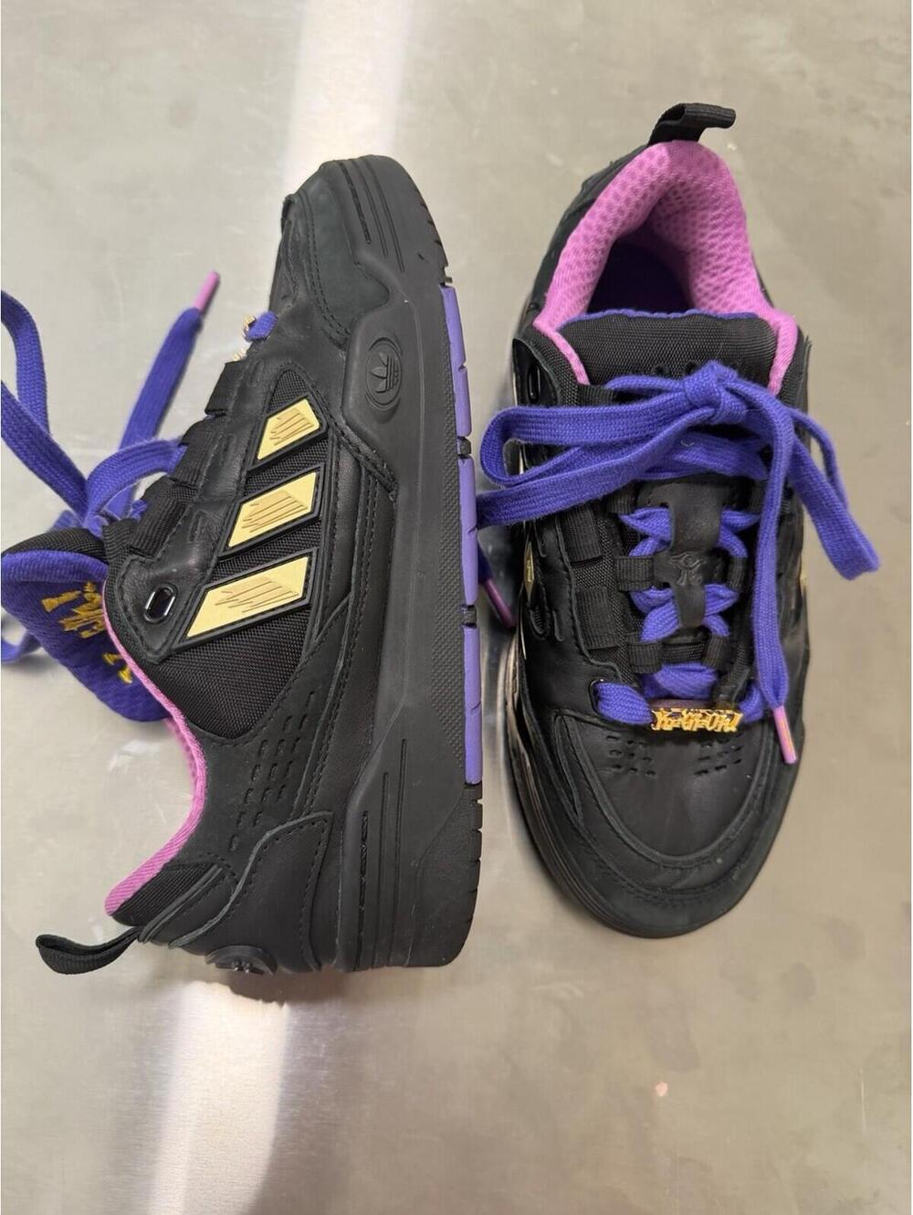 adidas x Yu-Gi-Oh! Men’s Low Top Lace-Up Sneakers Black Purple